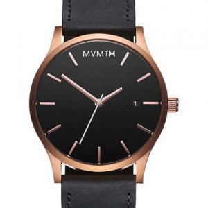 MVMTH Classical Leather Watch In Black (Digital)